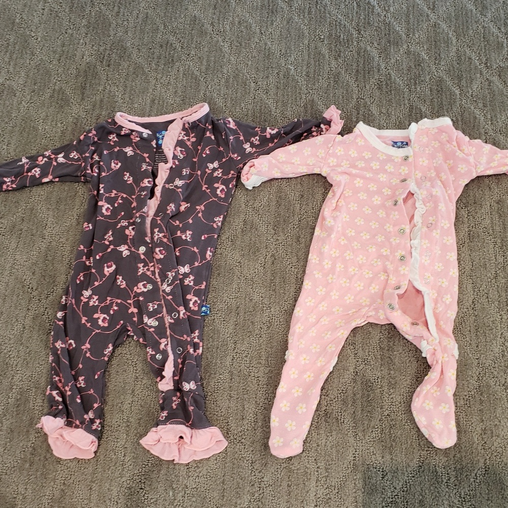 2 Kickee Pants outfits size 0-3 months